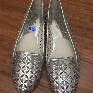 Michael Kors silver flats